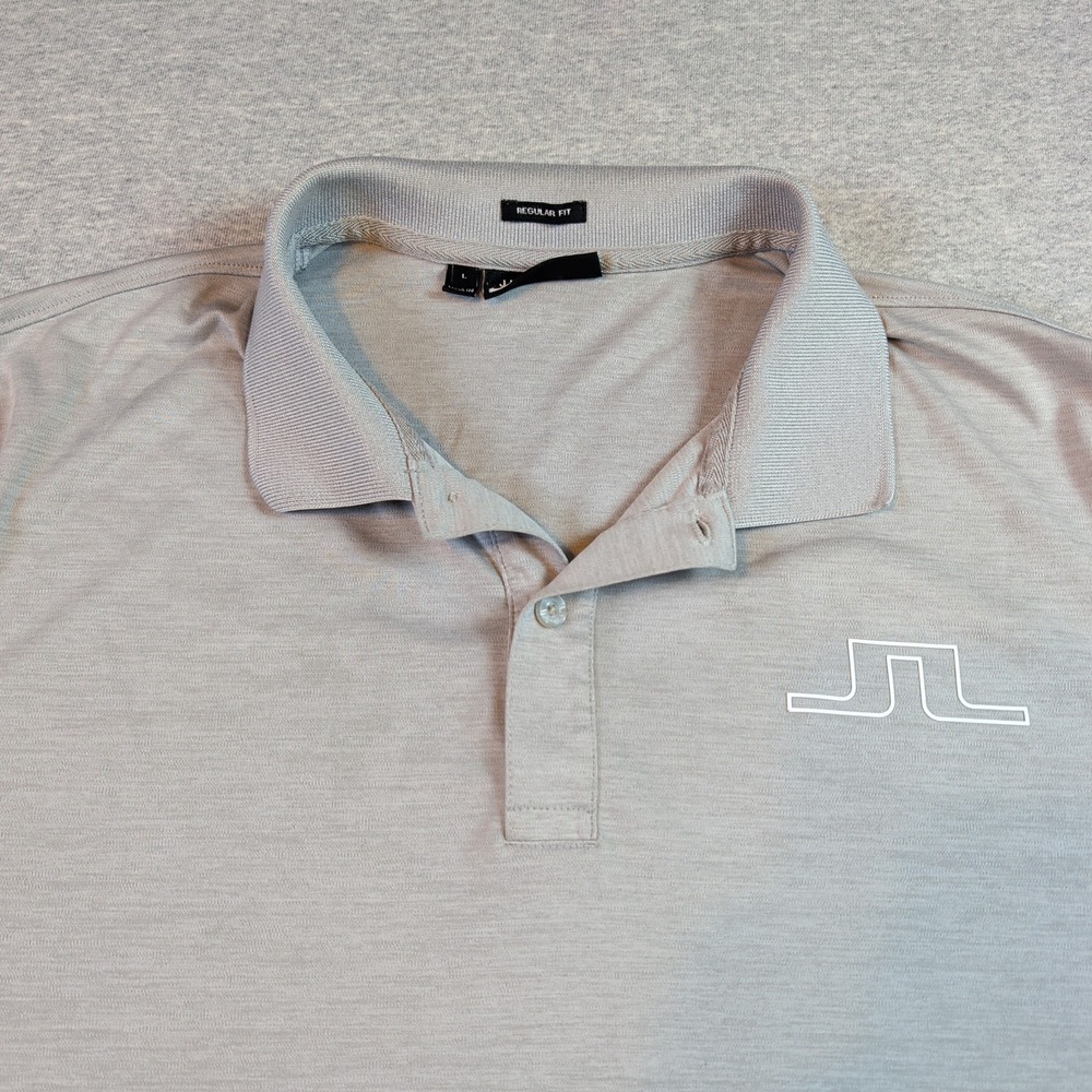 J.Lindeberg Bridge Regular Fit Golf Polo Shirt Mens L Grey GMJT04528